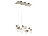 Kichler 42890NI Brinley Linear Chandelier 8-Light, Brushed Nickel