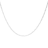 925 Sterling Silver 1.8MM Figaro Chain - Italian Necklace For Women - Lobster Claw Clasp 16 Inch