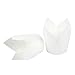 Juvale 100-Pack White Tulip Cupcake Liners for Wedding, Birthday Party, Parchment Paper Baking Cups & Muffin Wrappers for Baby Showers, Tea Party Decorations (2.2x3.15 in) - Cupcake Paper Tulip Liners