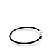 TOUS Icon Mesh Bangle in Black IP Steel and Rose Vermeil Silver with 0.65 cm Pearl. Size: 0.6 cm.