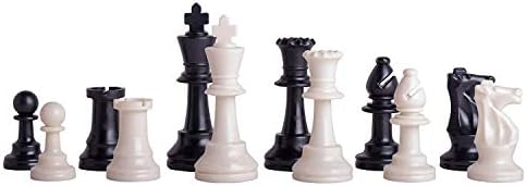 SKELP WORLD 3.5 Inches King Height Fide Standard Professional Tournament Staunton Chess Pieces Solid Material with Carry Safety Box