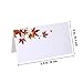 Winlyn 100 Pcs Table Name Number Tented Place Cards with Fall Maple Leaves Blank Seating Assignment Cards Escort Cards Greeting Cards Bulk 3.5