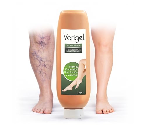 Sin Dolor Gel para Piernas Cansadas y Varices - Varigel 225 gr - Mala circulación y Arañitas - Con Castaño de Indias y Hammamelis
