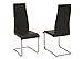 Coaster Home Furnishings - Montclair - Upholstered Dining Side Chairs - Contemporary High Back Design, Padded Seats - Dining Room, Kitchen - Set of 4 - Black & Chrome - 100515BLK