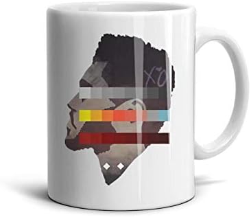 Favorite Coffee Mugs The-Weeknd-Side-Face-Colorful-Painting- White 11 Oz Coffee Or Teamugs Mom Cup Office Ceramic Inspirational Teamugs Boyfriend Anniversaries Souvenir 8.2Cm X 9.5Cm