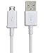4 Pack Original Samsung Fast Charging Adapter Travel Charger + (2) 5 Foot Micro USB Data Cables - White
