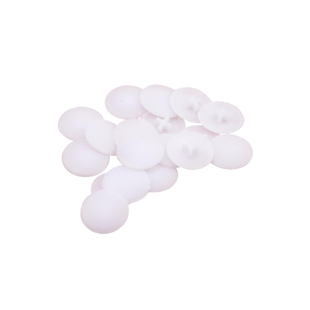 JIHUOO 100 Pcs Plastic Lock Fastener Caps Furniture Cam Cap Lock Nuts Cap Decorative Screw Caps Covers Cabinet Screw Hole Plugs Covers White