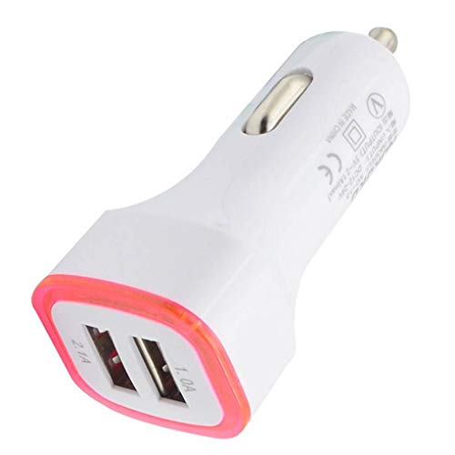 Zerama LED Dual USB Car Charger Cigarette Lighter Car Charger for GPS Mobile Phone MP3 PDA Bluetooth Headset Digital Camera - Thumbnail 3