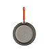 Rachael Ray Brights Hard Anodized Nonstick Frying Pan Set / Fry Pan Set / Hard Anodized Skillet Set - 9.25 Inch and 11.5 Inch, Gray with Orange Handles, Skillet Set (9.25