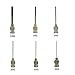 12 Pack 1 inch Stainless Steel Dispensing Needles - 6 Different Size 10/14/18/20/22/25 Gauge Luer Lock Syringe Tips Glue Blunt All Metal Dispense Needle by Brostown