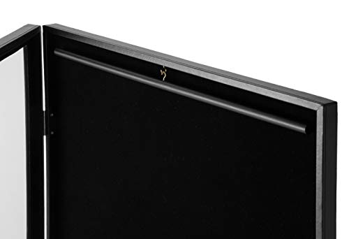 JackCubeDesign Lockable(2 Locks)/ Transparent Display Box/Case Cabinet for Jacket, Uniform, Jersey w/Acrylic Cover(Black) – :MK358A