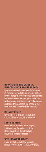 EIGHT O’CLOCK COFFEE BARISTA BLENDS GROUND COFFEE, CAFFE AMERICANO, 11 OUNCE