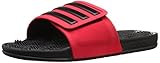 adidas Performance Men's Adissage 2.0 Stripes Athletic Sandal, Ray Red/Black/Black, 8 M US