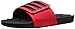 adidas Performance Men's Adissage 2.0 Stripes Athletic Sandal, Ray Red/Black/Black, 8 M US