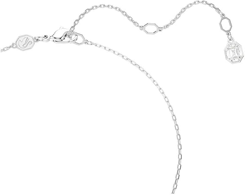 Pendente Constella, Pavé, Taglio Round, Bianco, Placcato rodio
