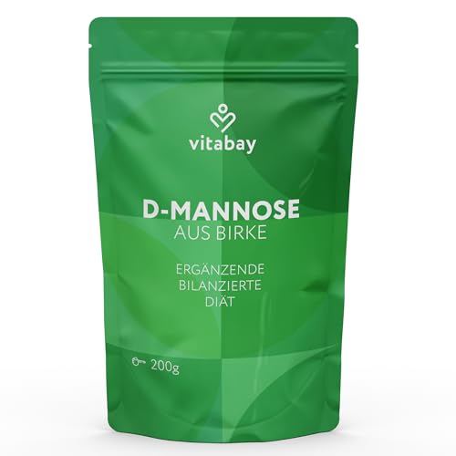 Vitabay D-Mannose Pulver aus Birke – 200 g – 100% reines Pulver