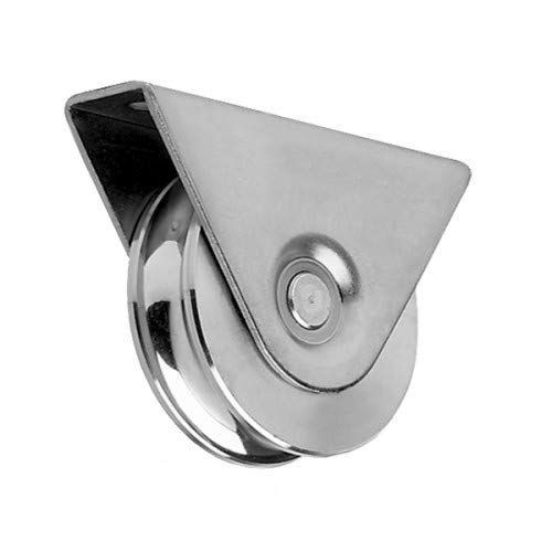 DOJA Industrial | Sliding Gate Roller | Size: 80x20 | 1 Unit | Wheels for Gates | V-Shaped Door Wheel | Heavy Duty Bracket Rollers | Pulley Track Casters | Steering Caster for Garage, Exterior Doors