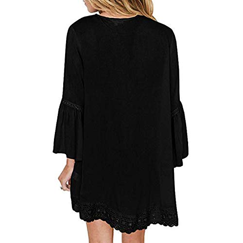 GOWOM Sexy Tops for Women Clothes for Women Kimonos for Women Womens Kimono Women Kimono Womens Kimonos Women Kimonos Womens Kimono White Kimono Cardigans for Women (Black,XXXX-Large)