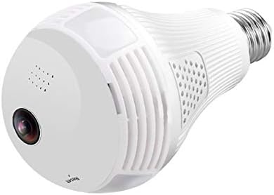 Dailyinshop 360 Degrees Light Bulb Camera Wireless AP Camera Wi-Fi Panoramic Lamp HD FishEye Lens Home Security Monitor Phone Viewing,white,960P