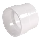 NDS 3P16 4-Inch by 4-Inch PVC Adaptor with Drain Waste Vent to Sewer and Drain Connection, White
