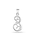 Personalized Cubic Zirconia CZ Cursive Script Letter Alphabet Initial E Pendant Necklace Sterling Silver Custom Engraved