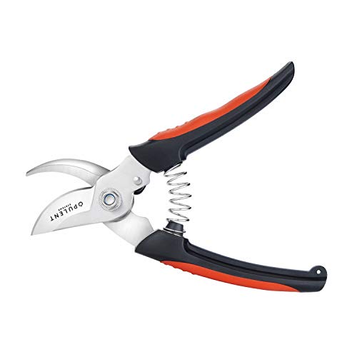 OPULENT SYSTEMS Professional Sharp Bypass Pruning Shears, Tree Trimers, Gardening Scissors, Hand Pruner, Garden Shears Heavy Duty and Clippers for The Garden (Red/Black)