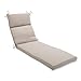 Pillow Perfect Pompeii Solid Indoor/Outdoor Patio Chaise Lounge Cushion Plush Fiber Fill, Weather and Fade Resistant, 72.5