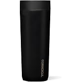 Corkcicle Commuter Cup 17 oz Travel Mug with 360&deg; Sip Lid, Matte Black | Cold Up to 18 Hours, Hot Up to 5 Hours, Triple Insulated, 360&deg; Spill-Proof Lid, Ceramic-Coated, Cupholder Friendly