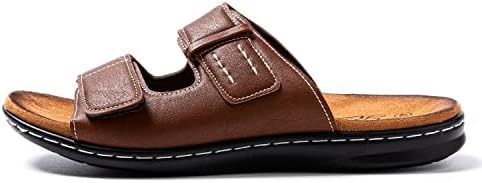 Ciabatte Uomo Estive Mare Spiaggia Sandali Uomo Estivi Pantofole Uomo Estive Piscina in Eco-Pelle SU8711-8 (Marrone Caramello, 40)
