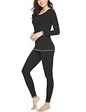 MAXMODA Women’s Long Johns Thermal Underwear Sets Base Layer Top & Bottom 2 Piece Set