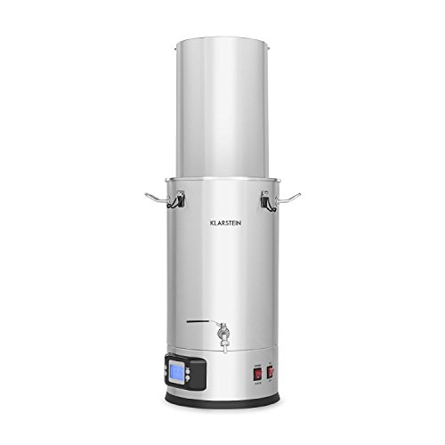 Klarstein Maischfest • • 25-Liter Capacity Beer Brewing Device • Mash Tun • 5-Piece Set • 1000 and 1600 Watts Power• LCD Display and Touch Control Panel • Temperature • Stainless Steel - Thumbnail 7
