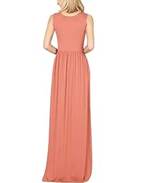 Bon Rosy de las mujeres 3 4 Manga Mock Wrap una línea Maxi vestido con bolsillo lateral