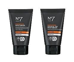 (2 PACK) No7 Men Energising Moisturiser SPF 15 x 50ml & Energising Gradual Tan Moisturiser SPF 15 x 50ml by No7 Men