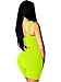 ZileZile Women's Sexy Cut Out One Shoulder Crop Tank Top Club Bodycon Romper Fluogreen
