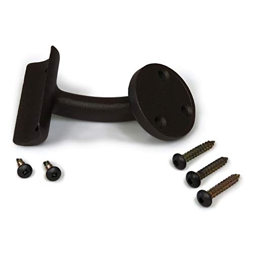 Aluminum Handrail Direct CHR 12' Handrail Section with Returns - ADA Compliant - Bronze Fine Texture