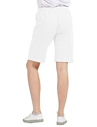 Bermudas de punto para dama, cómodas, de rizo, elásticas, con cordón