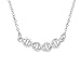 MANZHEN Infinity Spiral DNA Double Helix Chemistry Science Necklace Molecule Pendant Necklace (Silver)