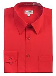 Gioberti Men's Long Sleeve Solid Dress