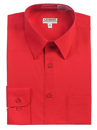 Gioberti Men's Long Sleeve Solid Dress