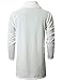 Ohoo Mens Long Sleeve Draped Lightweight Open Front Shawl Collar Longline Cardigan / DCC026-IVORY-L