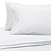Amazon Brand – Pinzon 400-Thread-Count Hemstitch Egyptian Cotton Sheet Set - Full, White