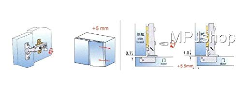 MPJ Soft Close Cabinet Hinges Full Half Inset Overlay FACE Frame Frameless 5/8", 1/2", 1/4", Inset. FACE-Frame Frameless (2, 1/2" Full Overlay F/F) - Thumbnail 5
