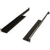 NavePoint 1U Rack Mount 4-Post Shelf Rail for rackmount/Tower Server - 33.5 Inches deep