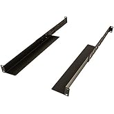 NavePoint 1U Rack Mount 4-Post Shelf Rail for rackmount/Tower Server - 33.5 Inches deep