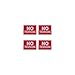 No Trespassing Sign 9 x 12 Inch - 4 Pack