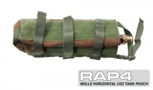 MOLLE Horizontal CO2 Air Tank Pouch (Small) (Woodland) - paintball pouch