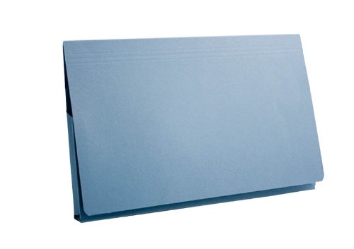 Exacompta Guildhall Full Flap Pocket Wallet, 315gsm, Foolscap - Blue, Pack of 50