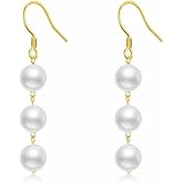 Pearl Earrings 14K solid Gold Tassel Earrings for Women Ladies Pearl Jewelry Earrings for Women