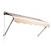 Outsunny 4' Arm Manual Retractable Sun Shade Patio Window Awning with Large Shade Area & Smooth Opening Crank, Beige