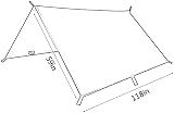 Keyohome 3m x 3m Camping Hammock Rain Fly Tarp Waterproof Shelter view 6
